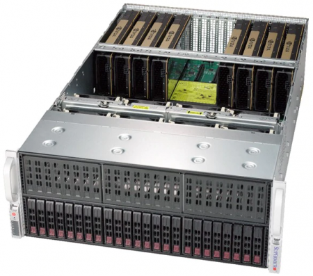 Платформа Supermicro 4U SYS-4029GP-TRT, до двух процессоров Intel Scalable, DDR4, 24x2,5" HDD SATA, до восьми графических ускорителей SYS-4029GP-TRT